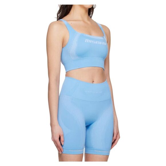 MISBHV Logo Printed Preformance Bra Blue Size XS/S - Picture 2 of 8